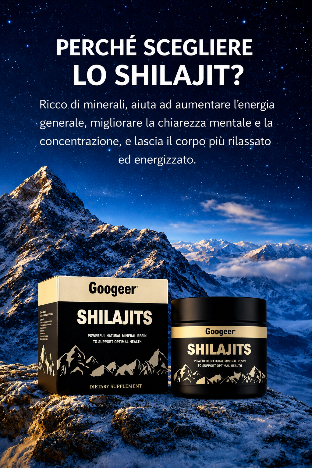 Shilajit 100% Puro 💎 Fonte di Energia Vitale dell'Himalaya